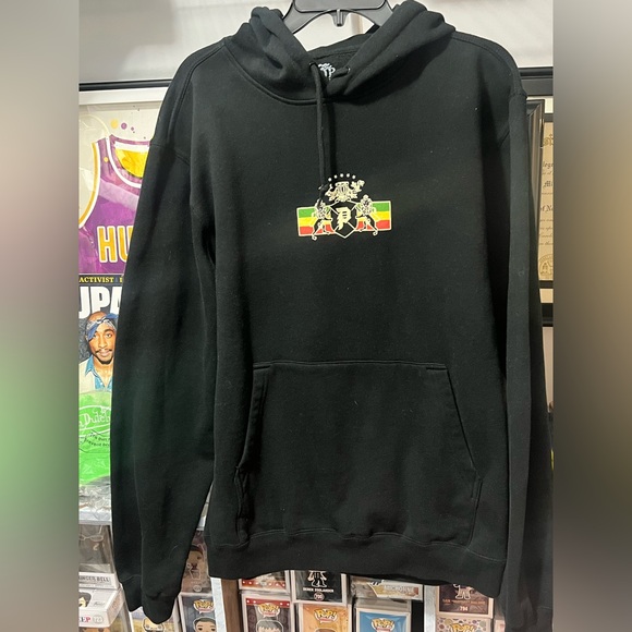 Primitive Bob Marley Rasta Hoodie Collab Streetwear Black Top Medium Mens Gifts - Picture 4 of 6